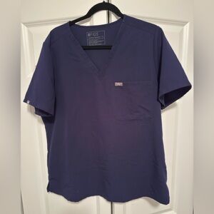 Figs Navy Blue Scrub Set Women’s XL Top and L Pants